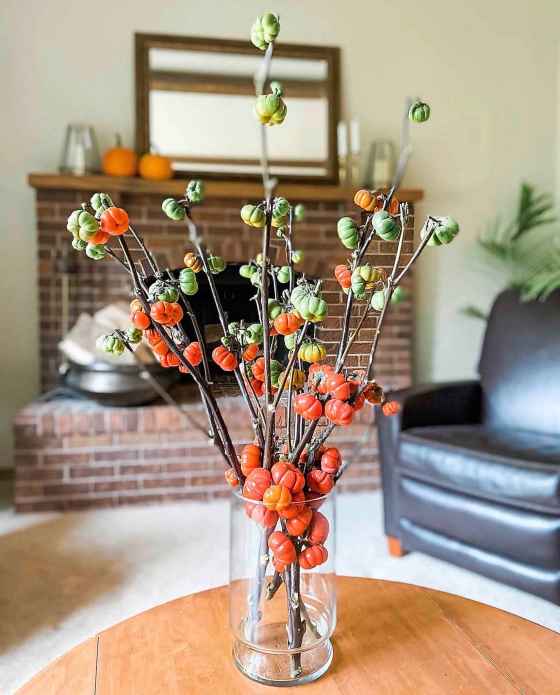 A bouquet of Pumpkin on a Stick. (The Garden Path Flowers)